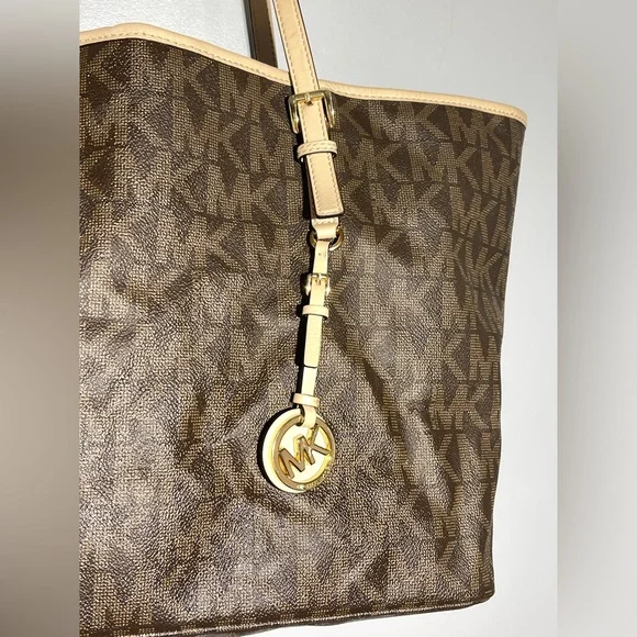 Michael Kors Brown and Cream Tote Bag - Picture 2 of 7